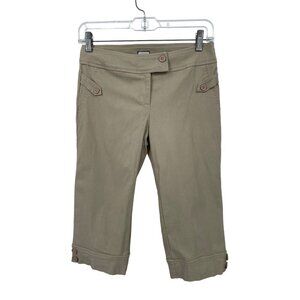 Agaci Too Vintage Y2K Crop Pants Solid Tan Size Medium